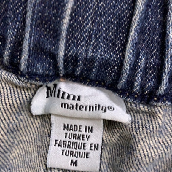 Mimi maternity blue denim summer mini skirt medium casual - Picture 5 of 5